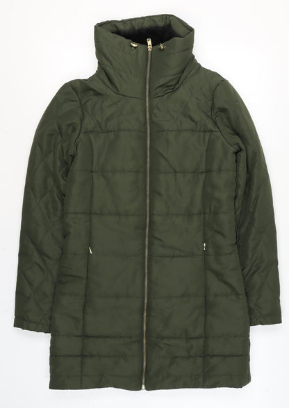 Womens UK Size S VERO MODA Green Puffer Jacket
