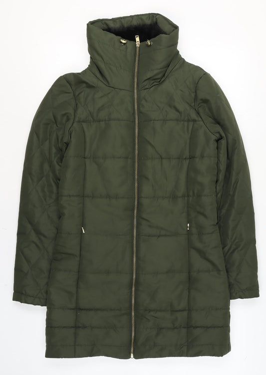 Womens UK Size S VERO MODA Green Puffer Jacket