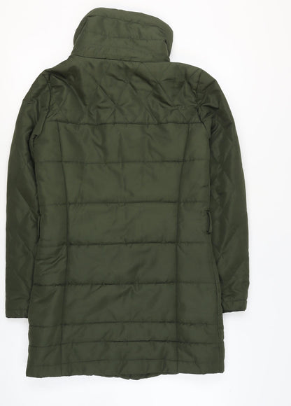 Womens UK Size S VERO MODA Green Puffer Jacket