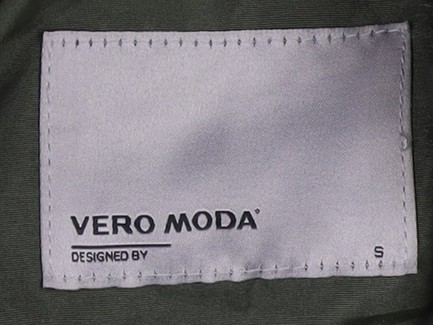 Womens UK Size S VERO MODA Green Puffer Jacket