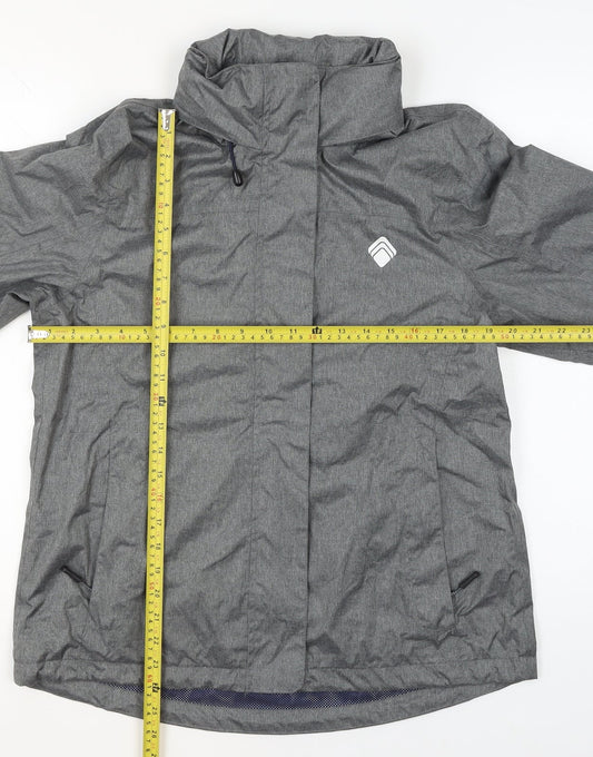 Crivit Men’s Grey Waterproof Windproof Mid-Length Outdoor Jacket Size M