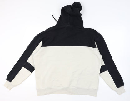 Mens UK Size L Pull & Bear Beige Pullover Hoodie