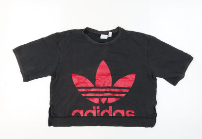 Womens UK Size 8 adidas Black Gym & Training Running & Jogging Yoga T-Shirt