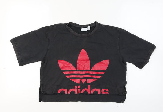 Womens UK Size 8 adidas Black Gym & Training Running & Jogging Yoga T-Shirt