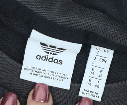 Womens UK Size 8 adidas Black Gym & Training Running & Jogging Yoga T-Shirt