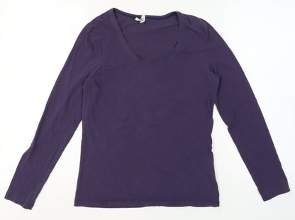 Womens UK Size M Part Two Purple Basic T-Shirt