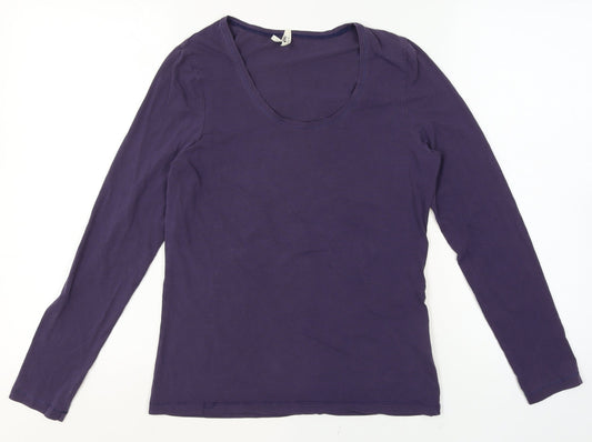 Womens UK Size M Part Two Purple Basic T-Shirt
