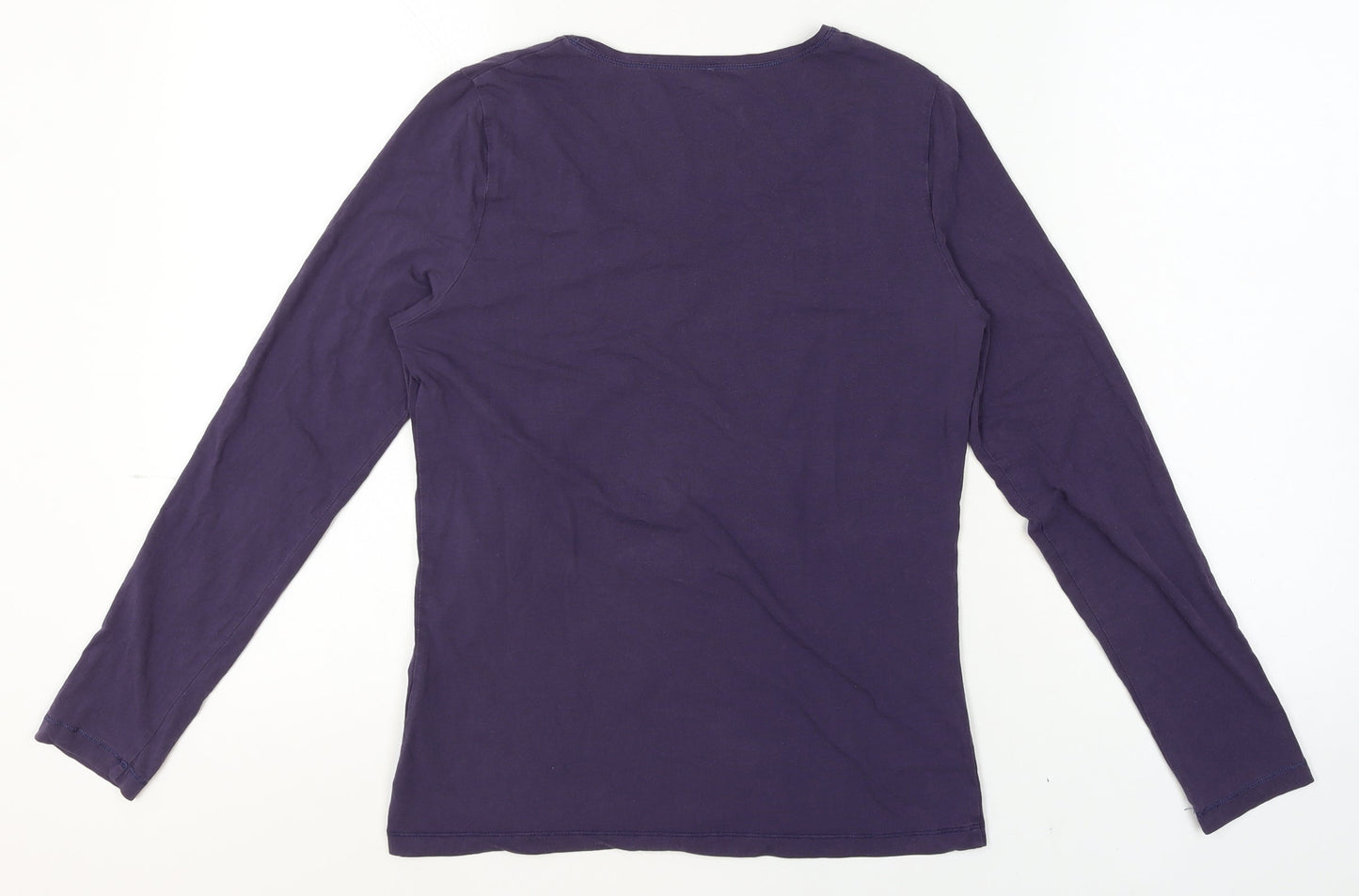 Womens UK Size M Part Two Purple Basic T-Shirt