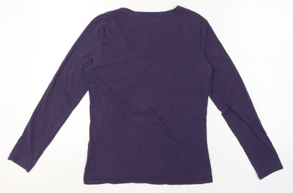 Womens UK Size M Part Two Purple Basic T-Shirt
