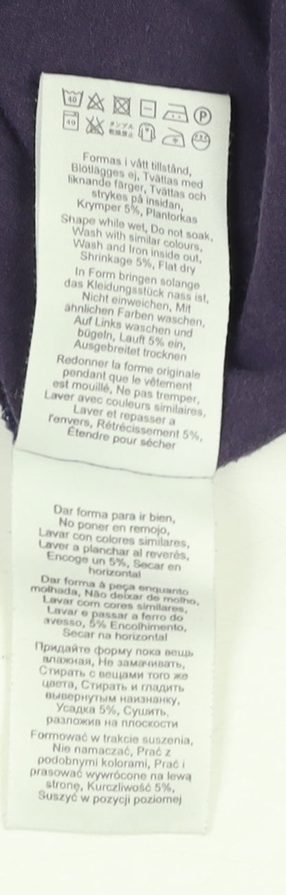 Womens UK Size M Part Two Purple Basic T-Shirt
