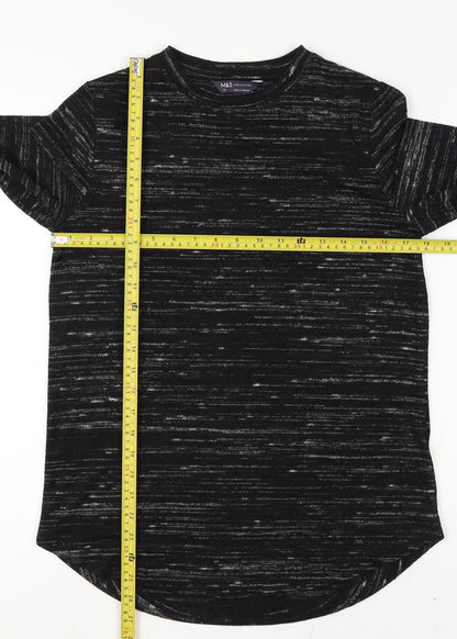 Womens UK Size 10 Marks and Spencer Black Basic T-Shirt