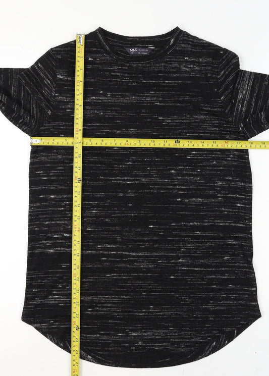 Womens UK Size 10 Marks and Spencer Black Basic T-Shirt