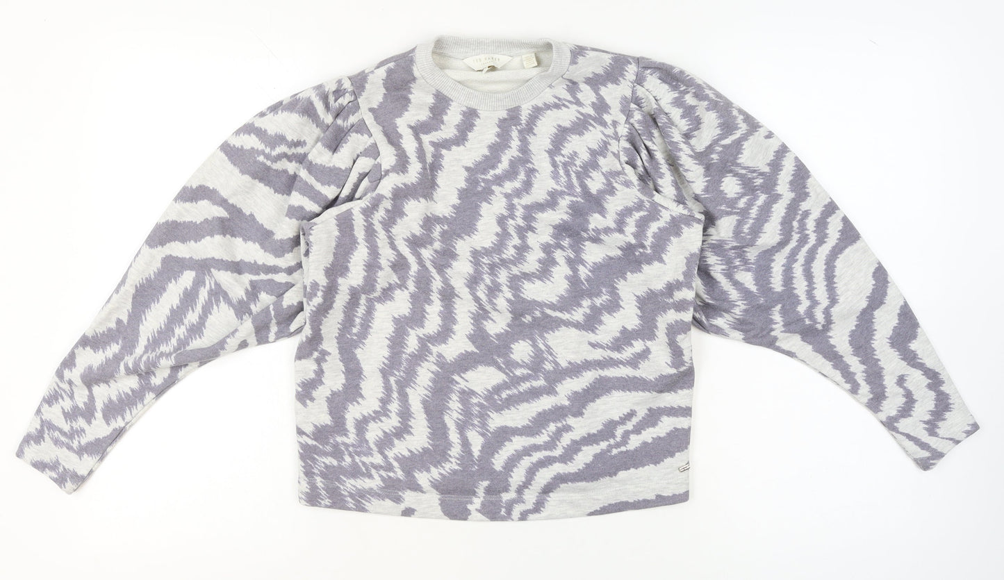 Womens UK Size XS Ted Baker Grey Pullover Jumper