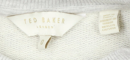 Womens UK Size XS Ted Baker Grey Pullover Jumper
