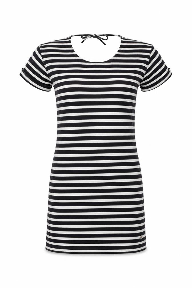 Front view of L.O.G.G. Women's Multicoloured XS T-Shirt Dress Nautical Cotton
