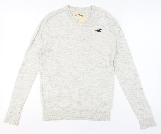 Mens UK Size S Hollister Grey Pullover Jumper