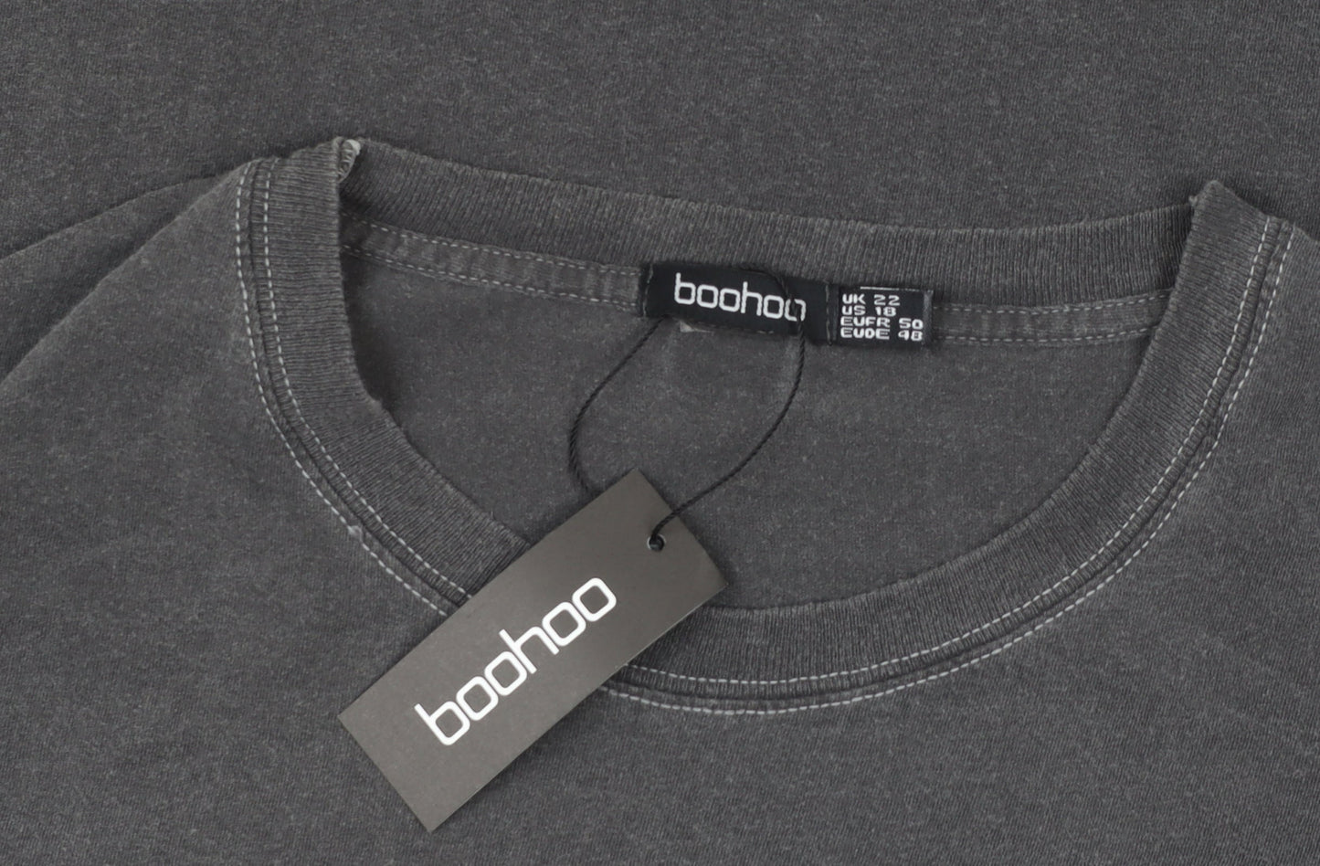 Boohoo Women's Black Arizona Graphic Cotton T-Shirt Size 22