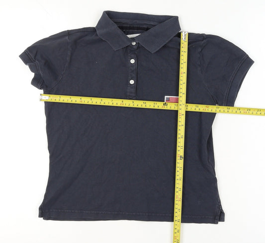 Boys UK Size L Superdry Blue Basic Polo