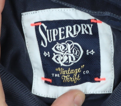 Boys UK Size L Superdry Blue Basic Polo