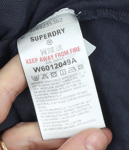 Boys UK Size L Superdry Blue Basic Polo