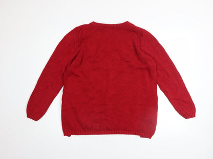 Womens UK Size 12 Marks and Spencer Red Pullover Jumper