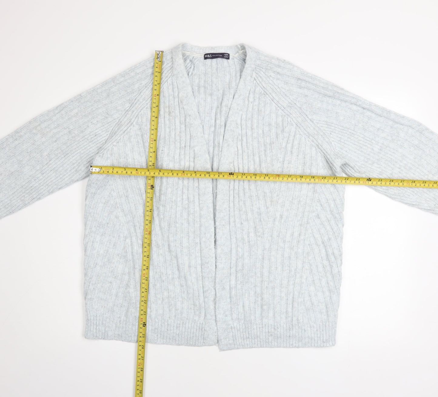 Womens UK Size L Marks and Spencer Grey Cardigan Jumper