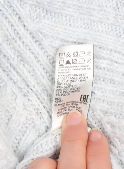 Womens UK Size L Marks and Spencer Grey Cardigan Jumper