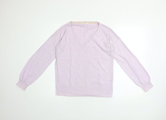 Womens UK Size 10 White Stuff Purple Pullover Jumper
