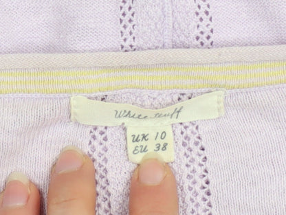 Womens UK Size 10 White Stuff Purple Pullover Jumper