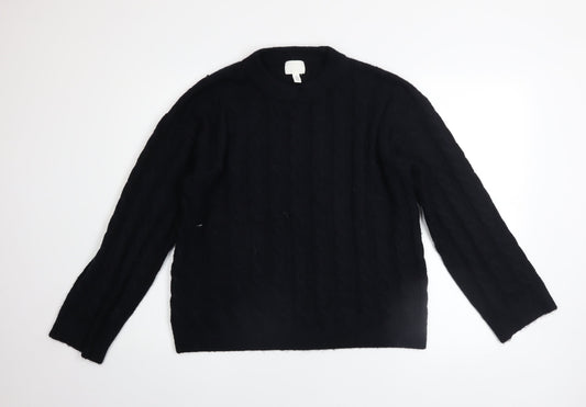 Womens UK Size 8 H&M Black Pullover Jumper