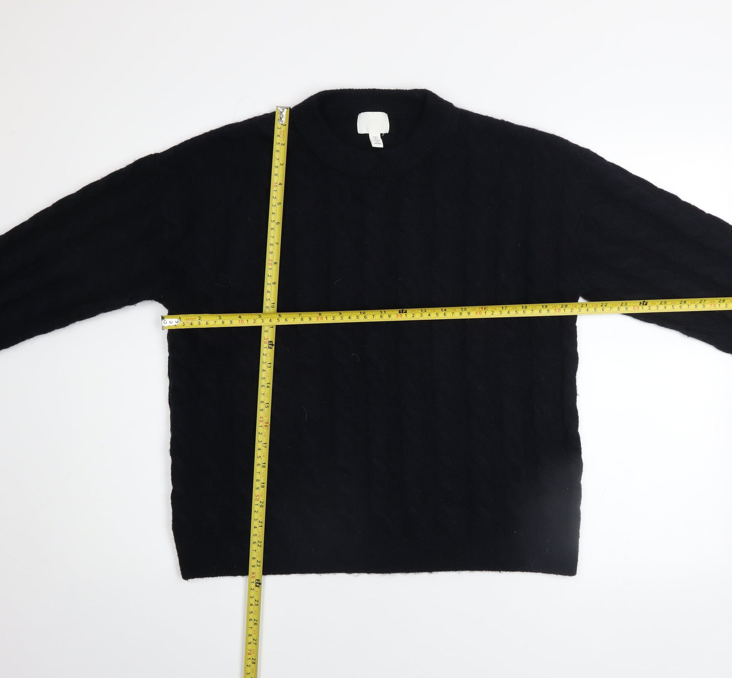Womens UK Size 8 H&M Black Pullover Jumper