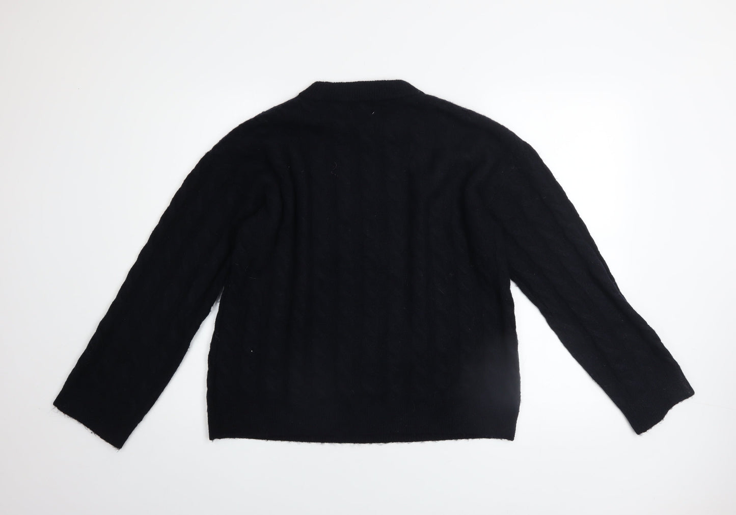 Womens UK Size 8 H&M Black Pullover Jumper