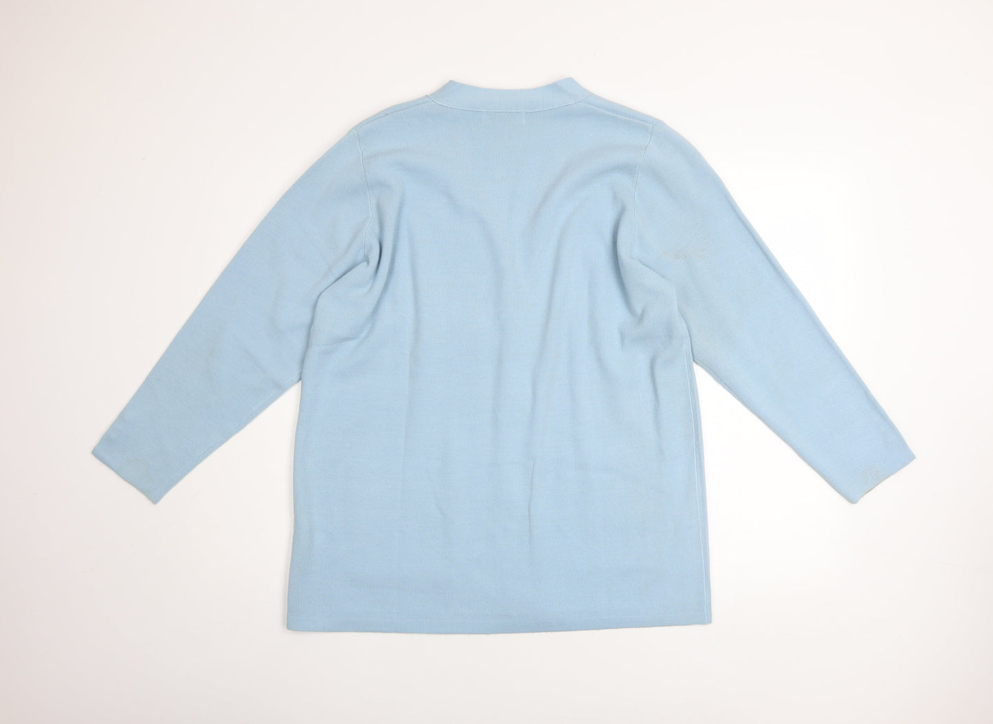 Womens UK Size 18/20 Daxon Blue Cardigan Jumper