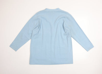 Womens UK Size 18/20 Daxon Blue Cardigan Jumper