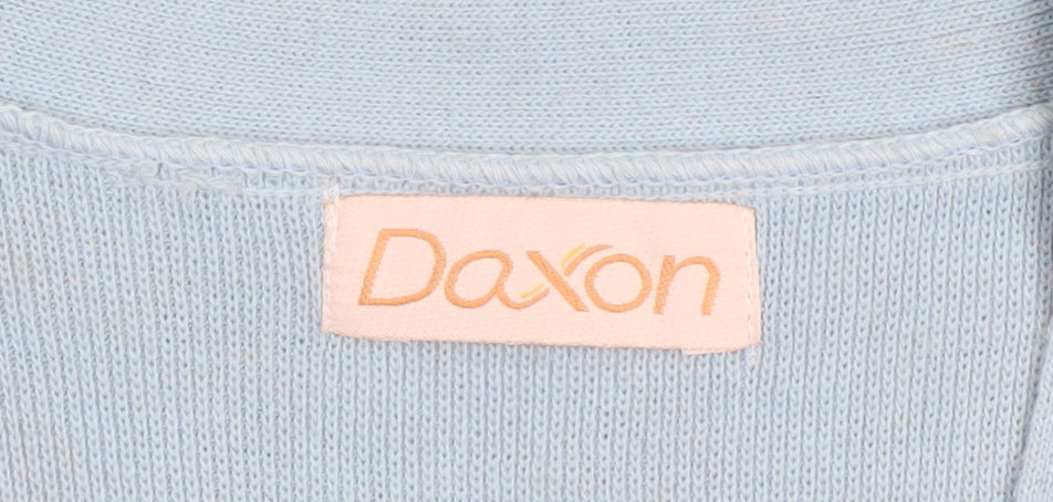 Womens UK Size 18/20 Daxon Blue Cardigan Jumper