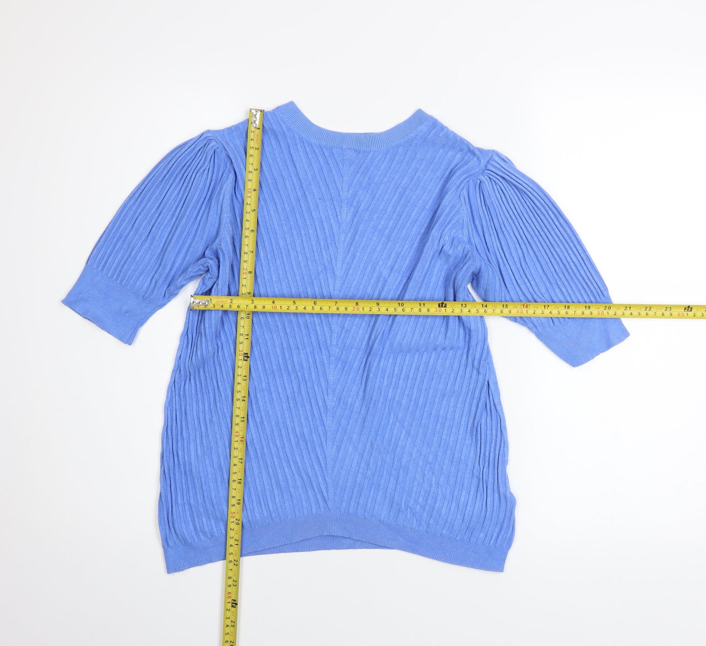 Womens UK Size 14 Marks and Spencer Blue Tunic Blouse