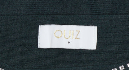 Womens UK Size M Quiz Green Pullover Jumper