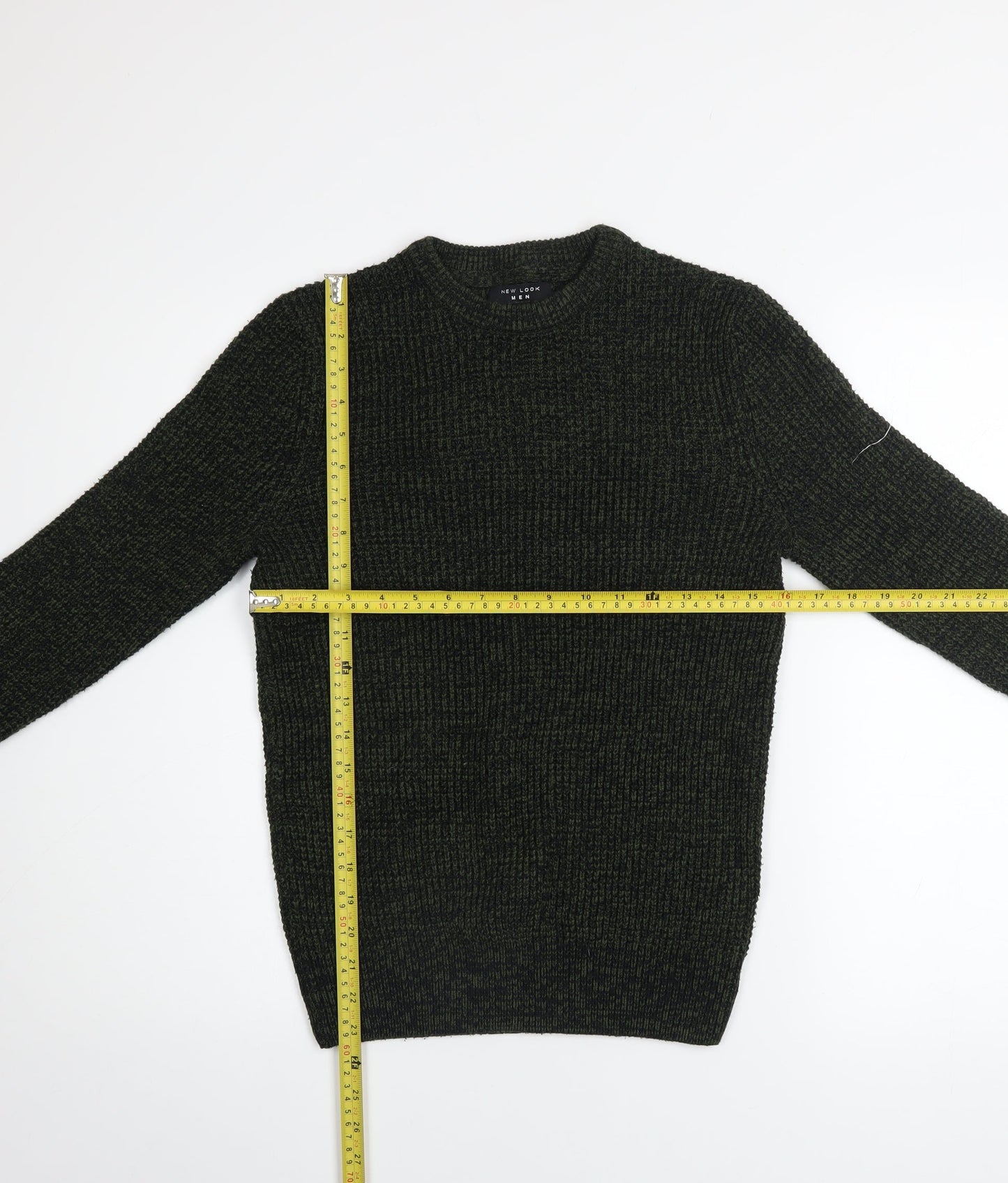 Mens UK Size XS New Look Green Pullover Jumper