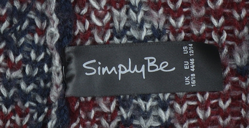 Womens UK Size 16/18 Simply Be Multicoloured Basic Jacket