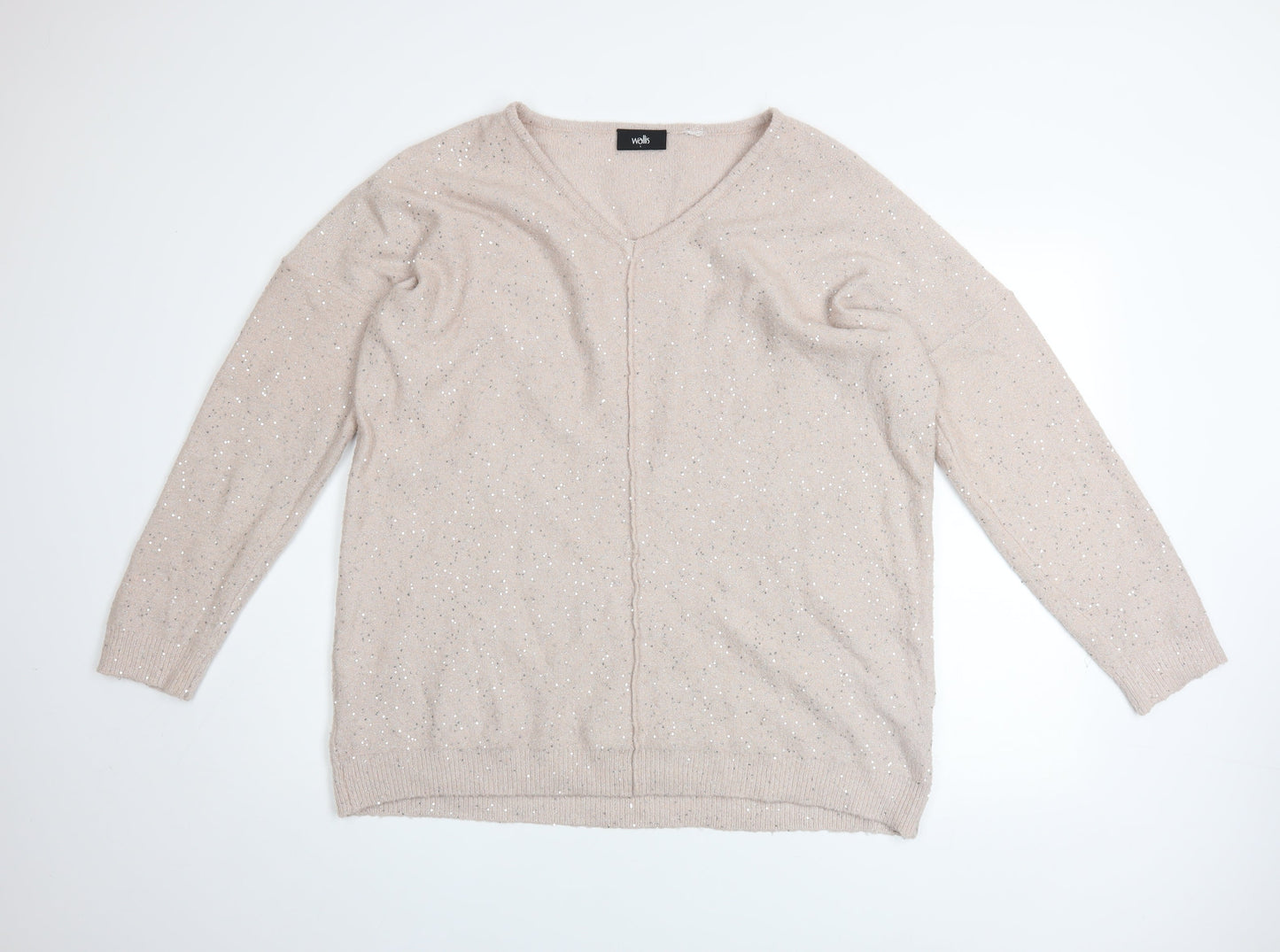 Womens UK Size L Wallis Beige Pullover Jumper
