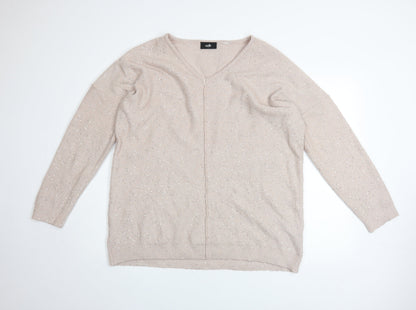 Womens UK Size L Wallis Beige Pullover Jumper