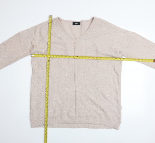 Womens UK Size L Wallis Beige Pullover Jumper
