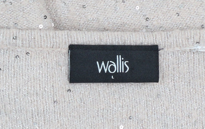 Womens UK Size L Wallis Beige Pullover Jumper