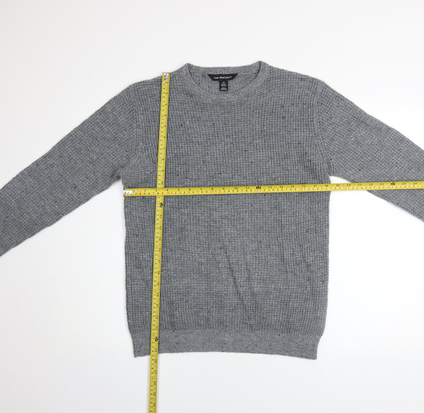 Mens UK Size XS Cedar Wood State Grey Pullover Jumper