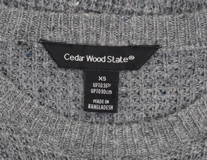 Mens UK Size XS Cedar Wood State Grey Pullover Jumper
