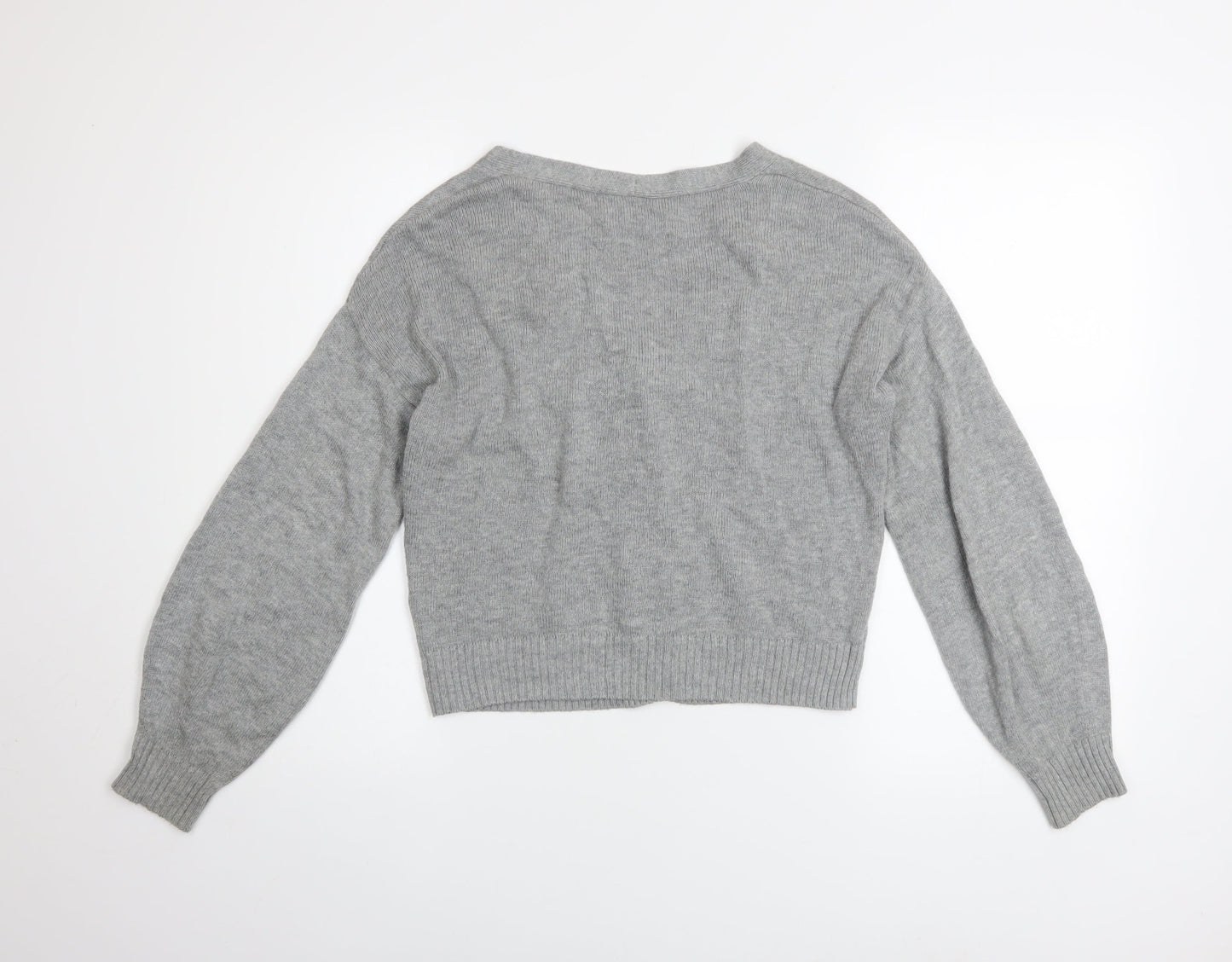 Womens UK Size 2XS Hollister Grey Cardigan Jumper