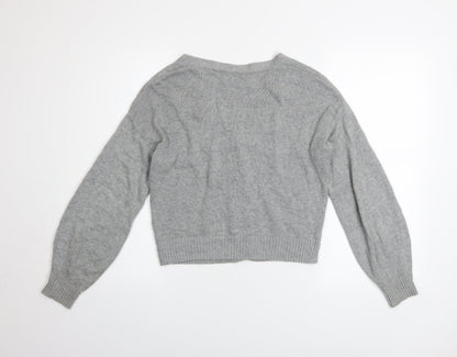 Womens UK Size 2XS Hollister Grey Cardigan Jumper