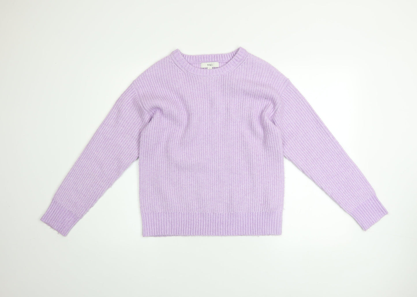 Womens UK Size S Marks and Spencer Purple Pullover Jumper