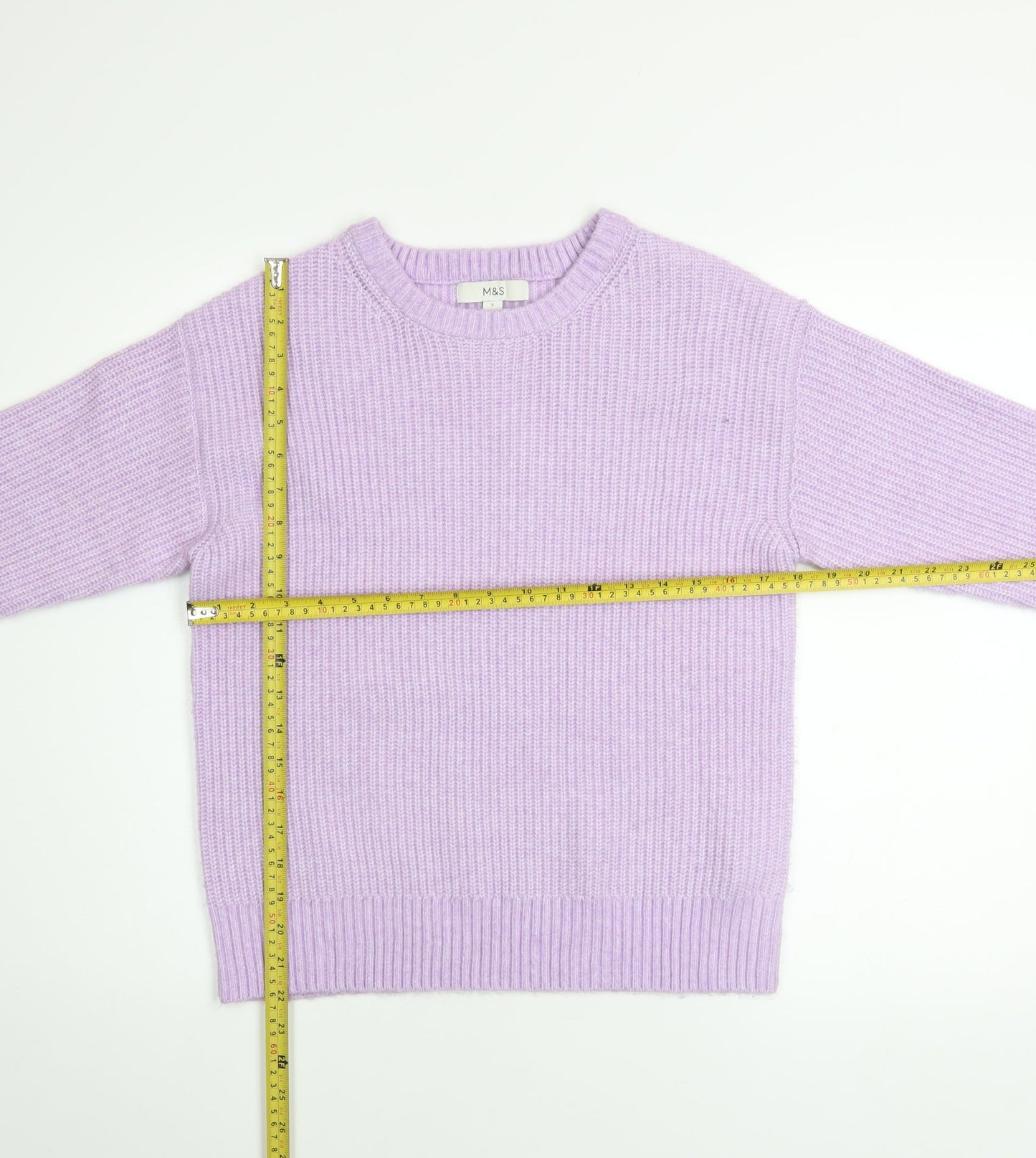 Womens UK Size S Marks and Spencer Purple Pullover Jumper