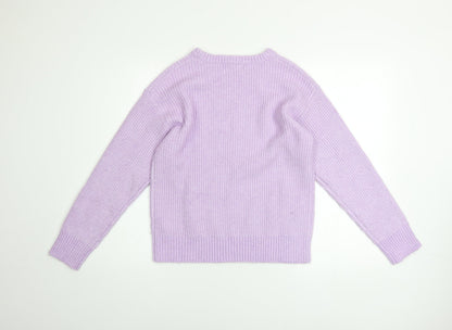 Womens UK Size S Marks and Spencer Purple Pullover Jumper